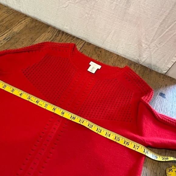 Mercer & Madison Red Textured Knit Top – Size L - Picture 4 of 8